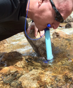 LifeStraw Personal Water Filter for Hiking, Camping, Travel, and Emergency Preparedness Blue 1 Pack 39 71zmkDC7dmL