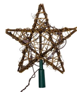 Kurt Adler UL1219/NAT 10 Light Indoor Rattan Natural Star Treetop 28 71zmwzEYfL