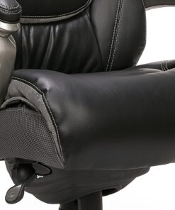 Serta Big and Tall Smart Executive Office ComfortCoils, Ergonomic Computer Chair with Layered Body Pillows, Big & Tall, Adjustable Height, Faux Leather, Black and Gray 20 71zog8fmDXL