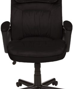 Amazon Basics Classic Office Desk Computer Chair - Adjustable, Swiveling, Ultra-Soft Microfiber, Lumbar Support, 28"D x 25"W x 43.5"H, Black 35 71zpZDvPP3L