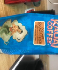 Kauai Hawaiian Ground Coffee, Coconut Caramel Crunch Flavor (10 Ounces) - 10% Hawaiian Coffee from Hawaii's Largest Coffee Grower - Bold, Rich Blend 10 Ounce (Pack of 1) 41 71zpfp3xETL