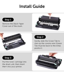 DR630 Drum Unit High Yield Compatible for Brother DR 630 DR-630 Replacement for HL-L2300D HL-L2320D HL-L2340DW HL-L2360DW HL-L2380DW MFC-L2700DW MFC-L2720DW DCP-L2520DW DCP-L2540DW (2 Pack, NOT Toner) 16 71zr2k0eFL