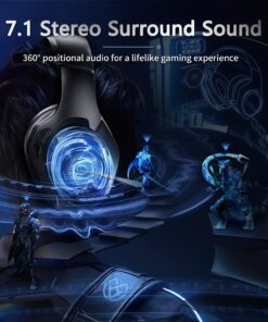 Tatybo Wireless Gaming Headset for PS4, PS5, PC - 2.4GHz Gaming Headphones with Detachable Noise Canceling Microphone, 30-Hr Battery Gaming Headsets for Laptop, Switch, Mac (Black) Black 27 71zrpHzVkuL