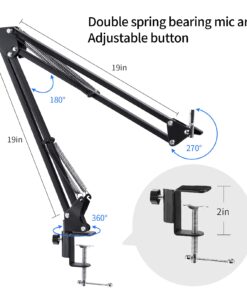Caattiilaa USB Microphone - PC Streaming Podcast Microphone, Recording Microphone, Gaming Microphone, 192KHZ/24Bit Electrical Condenser Mic, USB Mic Kit with Sound Chipset Boom Arm Set Black Microphone 10 71zsJyECg1S