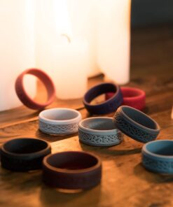 KAUAI Silicone Rings for Men & Women. AZTEC Style. Leading Brand for Quality & Comfort in Wedding Bands. Men's Active Workout Silicon Rubber Rings. Classic Solid Band 9 -9.5 AZTEC: Charcoal, Bamboo, Paradise Green, Cream 13 71zsRr MTLL