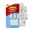 Command Medium Wall Hooks, Damage Free Hanging Wall Hooks with Adhesive Strips, No Tools Wall Hooks for Hanging Christmas Decorations, 7 Clear Wall Hooks and 12 Command Strips 88 71zsqk4axL