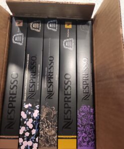 Nespresso Capsules OriginalLine, Variety Pack, Mild, Medium, Dark Roast Espresso Coffee, 50 Count Coffee Pods, Brews 3.7 ounce and 1.35 ounce (ORIGINAL LINE ONLY) Mild, Medium, Dark Roast Variety Pack 10 Count (Pack of 5) 30 71zsrYKCNL