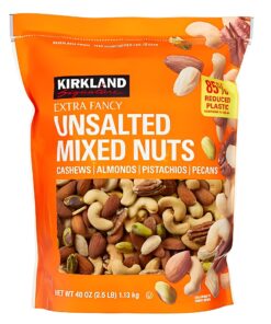 Kirkland Signature Extra Fancy Mixed Nuts Unsalted and Shelled 40 oz (Pack of 4), 1 Pack of Roasted Virginia Peanut Also Included by Bulkidoki 7 71ztfgHjQxL