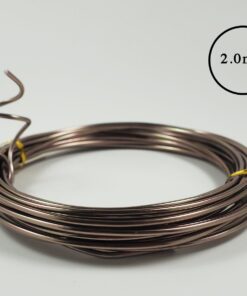 Anodized Aluminum Bonsai Training Wire 5-Size Starter Set with Canvas Bag - 1.0mm, 1.5mm, 2.0mm, 2.5mm, 3.0mm (147 feet total) - Choose Your Color (5 Sizes, Brown) 5 Sizes 22 71ztzOe4KZL