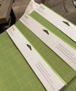 Cricut StandardGrip Machine Cutting Mats 12in x 12in, Reusable for Crafts with Protective Film,Use with Cardstock, Iron On, Vinyl and More, Compatible with Cricut Explore & Maker (2 Count) ,Green 12"x12", 2 Mats 2-pack 28 71zuPIMJtL