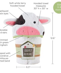 Baby Aspen "Utterly Adorable" Cow Hooded Towel / Baby Robe, Baby Shower Gifts, 0-9 Months, Newborn, Baby Bath Towel Utterly Adorable Cow Towel 6 71zvHbjlT4L