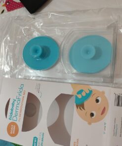 Frida Baby DermaFrida The SkinSoother Baby Bath Silicone Brush| Baby Essential for Dry Skin, Cradle Cap and Eczema (2 Pack) Blue 2 pack 24 71zvx10R2gL