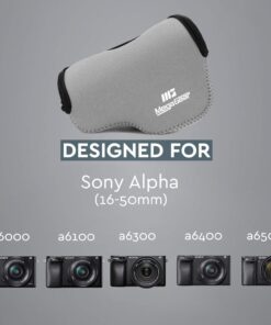 MegaGear MG064 Ultra Light Neoprene Camera Case Compatible with Sony Alpha A6400, A6500, A6300, A6000 (16-50 mm)-Gray (Model: MG065) Gray 29 71zw2omQWnL