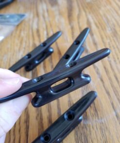 MIZUGIWA Nylon Boat Cleats Dock Cleats Black 4 Inch 6 Inch 8 Inch Boat Ties,Kayak Rope Tie Cleat,Rope Cleat,Kayak Cleat for Boat Docks,Kayaks,Marine,Nautical Decor,Pack of 4 4 INCH - 4PCS 24 71zwQ0kLrhL