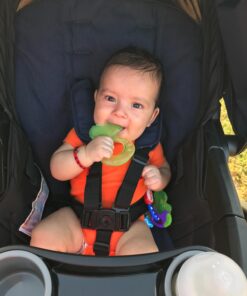 Nuby Silicone Teethe-EEZ Teether with Bristles, Includes Hygienic Case, Aqua Teal 33 71zwm12kM9L