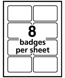 Avery Flexible Name Tag Stickers, White Rectangle Labels, 160 Removable Name Badges, 2-1/3" x 3-3/8" (8395) 160 name tags 14 71zxMxa43hL