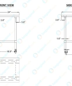 AmGood 24" x 24" Stainless Steel Work Table with Casters | Heavy Duty Metal Utility Table On Wheels | Kitchen Island Cart 24" Long x 24" Deep 17 71zxTPRTVnL