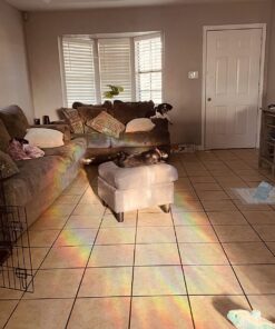 CottonColors Window Privacy Film Decorative Window Clings 3D Window Decals Static Stickers Rainbow Effect No-Adhesive Sliding Door Glass Films UV Blocking for Home, 11.8x78.7 Inch 11.8 by 78.7 In 46 71zyztXy3oL