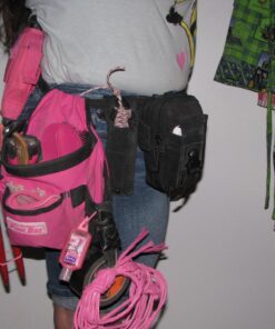 The Orignal Pink Box 2-Pouch 10-Pocket Canvas Tool Belt with Hammer Loop, and Adjustable Waist, Pink 31 71zzL2YEkKL