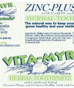 Alternative view of 3 Pack VITA-MYR Zinc Plus Xtra Natural & Effective Herbal Toothpaste 5.4 oz