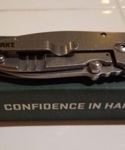 CRKT Squid Folding Pocket Knife: Compact EDC Straight Edge Utility Knife with Stainless Steel Blade and Framelock Handle Silver Stonewash 58 71zzhbFbrnL