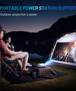 Mini Projector for iPhone, ELEPHAS 2023 Upgraded 1080P HD Projector, 8000L Portable Projector with Tripod and Carry Bag, Movie Projector Compatible with Android/iOS/Windows/TV Stick/HDMI/USB WhiteBlack 22 71zzwHBKZDL