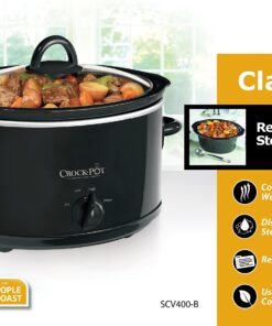 Crock-Pot 4-Quart Manual Slow Cooker, Black 13 81 0klUuuPL
