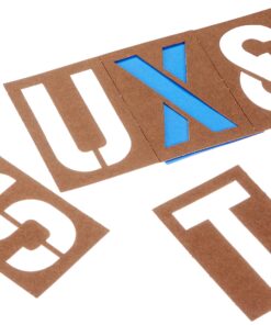 DURO 3330 Oil Board Lettering Stencil Set, Brown, 4" 4" 4-Inch 8 81 1jbnkygL