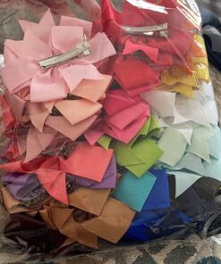 CÉLLOT 40Pcs 3 Inch Boutique Grosgrain Ribbon Pinwheel Hair Bows Alligator Clips For Girls Toddlers Accessories Teens Gifts In Pairs 40pcs/20color-A 36 81 3RcxvdL
