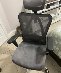 SIHOO M57 Ergonomic Office Chair with 3 Way Armrests Lumbar Support and Adjustable Headrest High Back Tilt Function Grey 46 81 4B1SlHL