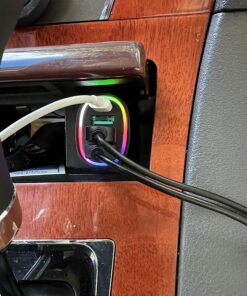 USB C Car Charger, 45W 4 Ports Super Fast Car Charger Adapter, PD 3.0 & QC 3.0 30W Type C Car Charger Compatible with iPhone13 Pro Max/Samsung Galaxy 22/Google Pixel, Cigarette Lighter USB Charger Black 46 81 57z0rLBL