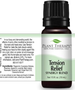 Plant Therapy Tension Relief Essential Oil Blend 10 mL (1/3 oz) 100% Pure, Undiluted, Therapeutic Grade 0.34 Fl Oz (Pack of 1) 11 81 7qx8w9pL