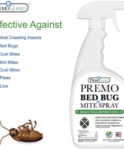 Bed Bug Spray Killer by Premo Guard – 24 oz – Fast Acting – Stain & Scent Free – Child & Pet Friendly – Best Extended Protection – Industry Approved – Satisfaction Guarantee 24 Fl Oz (Pack of 1) 17 81 8ZNjJHpL