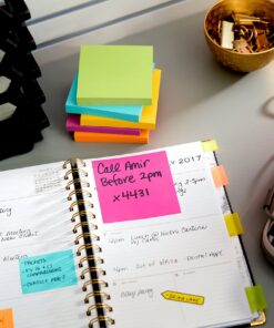 Post-it Notes, 3x3 in, 14 Pads, America's #1 Favorite Sticky Notes, Floral Fantasy Collection, Bold Colors, Clean Removal, Recyclable (654-5PK) 14 81 AESLD17L