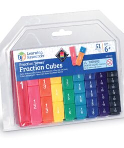 Learning Resources Fraction Tower Fraction Cubes, 51 Pieces 13 81 CY0aYZiL