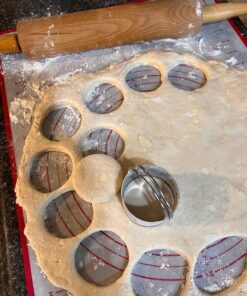 HULISEN Biscuit Cutter Set (5 Pieces/Set), Round Cookies Cutter with Handle, Professional Baking Dough Tools, Gift Package 5 Sizes - Flat 35 81 CypQq1LL