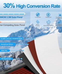 POWOXI 3.3W-Solar-Battery-Trickle-Charger-Maintainer -12V Portable Waterproof Solar Panel Trickle Charging Kit for Car, Automotive, Motorcycle, Boat, Marine, RV, Trailer, Powersports, Snowmobile, etc. Solar Powered Battery Chargers 3.3w 18 81 FCercPZL