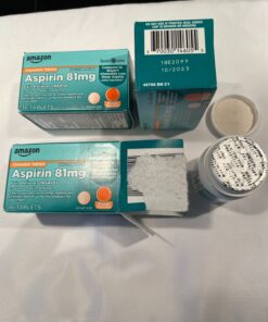 Amazon Basic Care Aspirin 81 mg Pain Reliever (NSAID) Chewable Tablets, Low Dose , Orange Flavor, 108 Count (3 Packs of 36) 36 Count (Pack of 3) 45 81 G2R8owLL