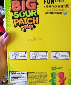 SOUR PATCH KIDS Big Individually Wrapped Soft & Chewy Candy, Christmas Candy Stocking Stuffers, 240 Count Box Mixed-Fruit 62 81 GNQ3PYL