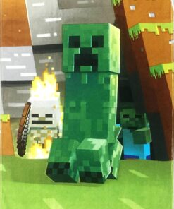 Jay Franco Minecraft Mobs Emerge Super Soft & Absorbent Bath/Pool/Beach Towel, Featuring Creeper - Fade Resistant Cotton Terry Towel, Measures 28 inch x 58 inch (Official Minecraft Product) Green - Minecraft