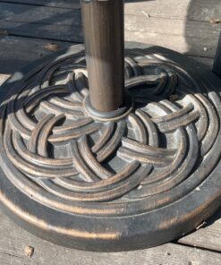 DC America UBP18181-BR 18-Inch Cast Stone Umbrella Base, Made from Rust Free Composite Materials, Bronze Powder Coated Finish 23 81 GzjP0 iL