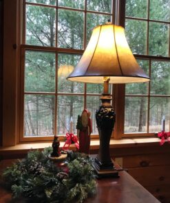 Regency Hill Exeter Traditional Style Table Lamps 30" Tall Full Size Set of 2 Bronze Wood Carved Leaf Creme Rectangular Bell Shade Decor for Living Room Bedroom House Bedside Nightstand Office 44 81 ILvKjC5L