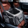 Pettom Dog Car Seat Pet Car Booster Seat Carrier Airline Approved for Dog Cat Puppy Small Animal Travel Cage (Gray-1, Small-Hold Pet up to 13lb) Gray-1 21 81 JadJFnBL