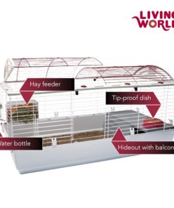 Living World - Deluxe Hybrid Habitat, X-Large - Rabbit, Guinea Pig, Chinchillas, and Small Animal Cage 46.9"L x 22.8"W x 24.0"H Standard Packaging 22 81 JeHMA9AL