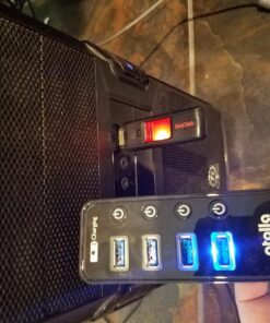 USB 3.0 Hub, atolla 4 Ports Super Speed USB 3 Hub Splitter with On Off Switch with 1 USB Charging Port (Cable Length 2 Feet, No AC Adapter) (4-Port hub) 46 81 K5QJVv5L