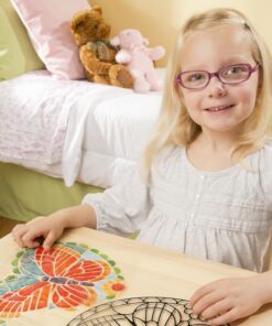 Melissa & Doug Stained Glass Made Easy Activity Kit: Butterfly - 140+ Stickers - Kids Sticker Stained Glass Craft Kit; Sun Catchers For Kids Ages 5+ 24 81 M9uPpySL