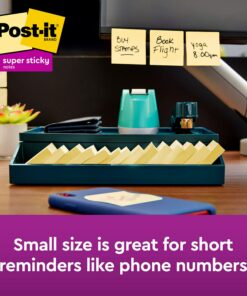 Post-it Super Sticky Notes, 2x2 in, 8 Pads, 2x the Sticking Power, Canary Yellow, Recyclable (622-8SSCY) 13 81 MvebFFZL