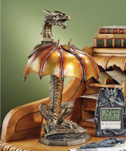 Design Toscano Dragon Strike Illuminated Sculpture,Full Color 6 81 NDUAVFVL