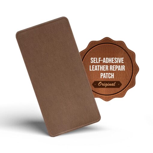 MastaPlasta Self-Adhesive Premium Leather Repair Patch - Tan 8" x 4" (20 x 10 cm). Instant Upholstery-Quality Patches for Sofas, Car Interiors, Bags, Vinyl & More 8in x 4in D Tan Leather