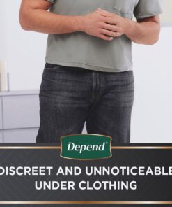 Depend Real Fit Incontinence Underwear for Men, Disposable, Maximum Absorbency, Large/Extra-Large, Grey, 52 Count (2 Packs of 52), Packaging May Vary 14 81 RoOllH L